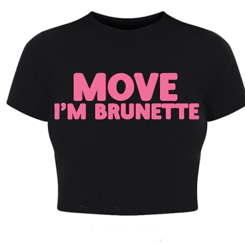 Brunette Y2k baby tee